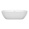 Wyndham Soho 72" Soaking Bathtub in White with Shiny White Trim WCOBT100272SWTRIM