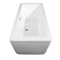 Wyndham Laura 59" Soaking Bathtub in White with Polished Chrome Trim and Floor Mounted Faucet in Brushed Gold WCOBT100559PCATPGD