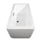 Wyndham Laura 59" Soaking Bathtub in White with Matte Black Trim WCOBT100559MBTRIM