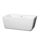 Wyndham Laura 59" Soaking Bathtub In White With Shiny White Trim WCOBT100559SWTRIM