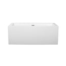 Wyndham Melody 60" Freestanding Bathtub in White with Polished Chrome Drain and Overflow Trim WCOBT101160