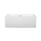 Wyndham Melody 60" Freestanding Bathtub in White with Polished Chrome Drain and Overflow Trim WCOBT101160