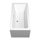 Wyndham Melody 60" Freestanding Bathtub in White with Polished Chrome Trim and Floor Mounted Faucet in Brushed Gold WCOBT101160PCATPGD