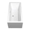 Wyndham Melody 60" Freestanding Bathtub in White with Polished Chrome Drain and Overflow Trim WCOBT101160