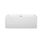 Wyndham Melody 60" Freestanding Bathtub in White with Brushed Nickel Drain and Overflow Trim WCOBT101160BNTRIM