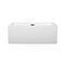 Wyndham Melody 60" Freestanding Bathtub in White with Matte Black Drain and Overflow Trim WCOBT101160MBTRIM