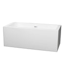 Wyndham Melody 60" Freestanding Bathtub In White With Shiny White Drain And Overflow Trim WCOBT101160SWTRIM