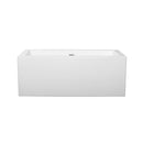 Wyndham Melody 60" Freestanding Bathtub in White with Shiny White Drain and Overflow Trim WCOBT101160SWTRIM