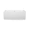 Wyndham Melody 60" Freestanding Bathtub in White with Shiny White Drain and Overflow Trim WCOBT101160SWTRIM