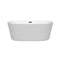 Wyndham Carissa 60" Soaking Bathtub in White with Matte Black Trim WCOBT101260MBTRIM