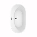 Wyndham Carissa 60" Soaking Bathtub in White with Matte Black Trim WCOBT101260MBTRIM