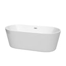 Wyndham Carissa 67" Soaking Bathtub In White With Polished Chrome Trim WCOBT101267