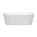 Wyndham Carissa 67" Soaking Bathtub in White with Matte Black Trim WCOBT101267MBTRIM