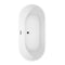 Wyndham Carissa 67" Soaking Bathtub in White with Matte Black Trim WCOBT101267MBTRIM