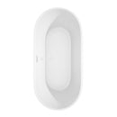 Wyndham Carissa 67" Soaking Bathtub in White with Shiny White Trim WCOBT101267SWTRIM