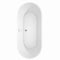 Wyndham Carissa 71" Soaking Bathtub in White with Brushed Nickel Trim WCOBT101271BNTRIM