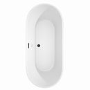 Wyndham Carissa 71" Soaking Bathtub in White with Matte Black Trim WCOBT101271MBTRIM