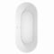 Wyndham Carissa 71" Soaking Bathtub in White with Shiny White Trim and Floor Mounted Faucet in Brushed Gold WCOBT101271SWATPGD