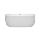 Wyndham Juliette 60" Soaking Bathtub in White with Polished Chrome Trim WCOBT101360