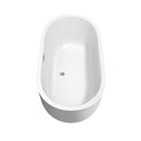 Wyndham Juliette 60" Soaking Bathtub in White with Brushed Nickel Trim WCOBT101360BNTRIM