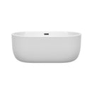 Wyndham Juliette 60" Soaking Bathtub in White with Matte Black Trim WCOBT101360MBTRIM