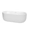 Wyndham Juliette 67" Soaking Bathtub In White With Shiny White Trim WCOBT101367SWTRIM