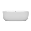 Wyndham Juliette 67" Soaking Bathtub in White with Shiny White Trim WCOBT101367SWTRIM