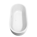 Wyndham Juliette 67" Soaking Bathtub in White with Shiny White Trim WCOBT101367SWTRIM