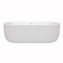 Wyndham Juliette 71" Soaking Bathtub in White with Shiny White Trim WCOBT101371SWTRIM