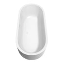 Wyndham Juliette 71" Soaking Bathtub in White with Shiny White Trim WCOBT101371SWTRIM