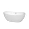 Wyndham Rebecca 60" Soaking Bathtub In White With Polished Chrome Trim WCOBT101460