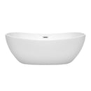 Wyndham Rebecca 65" Soaking Bathtub in White with Polished Chrome Trim WCOBT101465