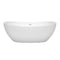 Wyndham Rebecca 65" Soaking Bathtub in White with Shiny White Trim WCOBT101465SWTRIM