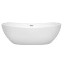 Wyndham Rebecca 70" Soaking Bathtub in White with Polished Chrome Trim WCOBT101470