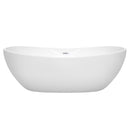 Wyndham Rebecca 70" Soaking Bathtub in White with Shiny White Trim WCOBT101470SWTRIM