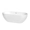 Wyndham Brooklyn 67" Soaking Bathtub In White With Polished Chrome Drain And Overflow Trim WCOBT200067