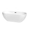 Wyndham Brooklyn 67" Soaking Bathtub In White With Matte Black Drain And Overflow Trim WCOBT200067MBTRIM