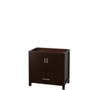 Wyndham Sheffield 36" Single Bathroom Vanity In Espresso No Countertop No Sink And No Mirror WCS141436SESCXSXXMXX