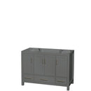 Wyndham Sheffield 48" Single Bathroom Vanity In Dark Gray With No Countertop No Sink And No Mirror WCS141448SKGCXSXXMXX