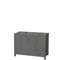 Wyndham Sheffield 48" Single Bathroom Vanity In Dark Gray With No Countertop No Sink And No Mirror WCS141448SKGCXSXXMXX