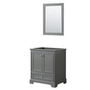 Wyndham Deborah 30" Single Bathroom Vanity In Dark Gray No Countertop No Sink And 24" Mirror WCS202030SKGCXSXXM24