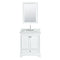 Wyndham Deborah 30" Single Bathroom Vanity In White White Carrara Marble Countertop Undermount Square Sink and Medicine Cabinet WCS202030SWHCMUNSMED