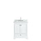 Wyndham Deborah 30" Single Bathroom Vanity In White White Carrara Marble Countertop Undermount Square Sink and No Mirror WCS202030SWHCMUNSMXX