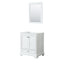 Wyndham Deborah 30" Single Bathroom Vanity In White No Countertop No Sink And 24" Mirror WCS202030SWHCXSXXM24