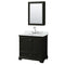 Wyndham Deborah 36" Single Bathroom Vanity In Dark Espresso White Carrara Marble Countertop Undermount Oval Sink And Medicine Cabinet WCS202036SDECMUNOMED