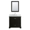 Wyndham Deborah 36" Single Bathroom Vanity In Dark Espresso White Carrara Marble Countertop Undermount Square Sink and Medicine Cabinet WCS202036SDECMUNSMED