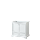 Wyndham Deborah 36" Single Bathroom Vanity In White With No Countertop No Sink And No Mirror WCS202036SWHCXSXXMXX