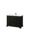 Wyndham Deborah 48" Single Bathroom Vanity In Dark Espresso With Light-Vein Carrara Cultured Marble Countertop Undermount Square Sink And No Mirror WCS202048SDEC2UNSMXX