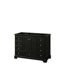 Wyndham Deborah 48" Single Bathroom Vanity In Dark Espresso No Countertop No Sink And No Mirror WCS202048SDECXSXXMXX