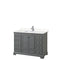 Wyndham Deborah 48" Single Bathroom Vanity In Dark Gray With Light-Vein Carrara Cultured Marble Countertop Undermount Square Sink And No Mirror WCS202048SKGC2UNSMXX